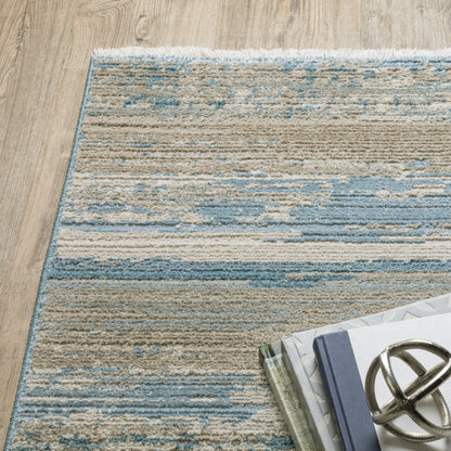 Oriental Weavers Bauer  Blue Beige Modern & Contemporary