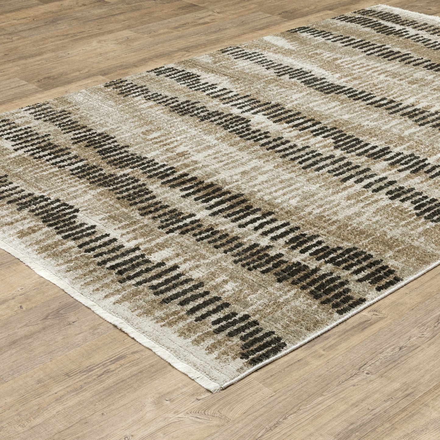 Oriental Weavers Bauer  Beige Charcoal Modern & Contemporary