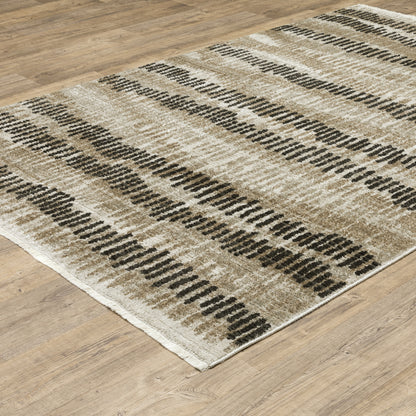 Oriental Weavers Bauer  Beige Charcoal Modern & Contemporary