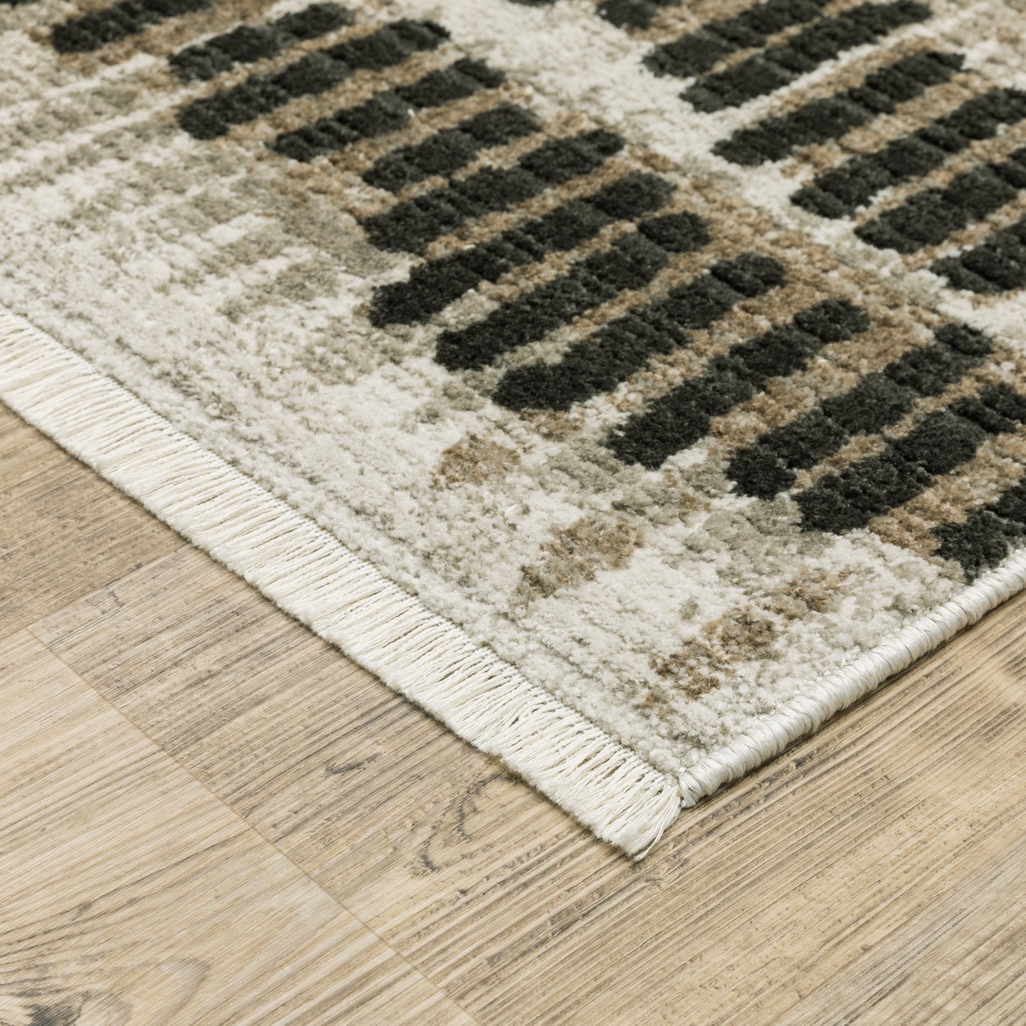 Oriental Weavers Bauer  Beige Charcoal Modern & Contemporary
