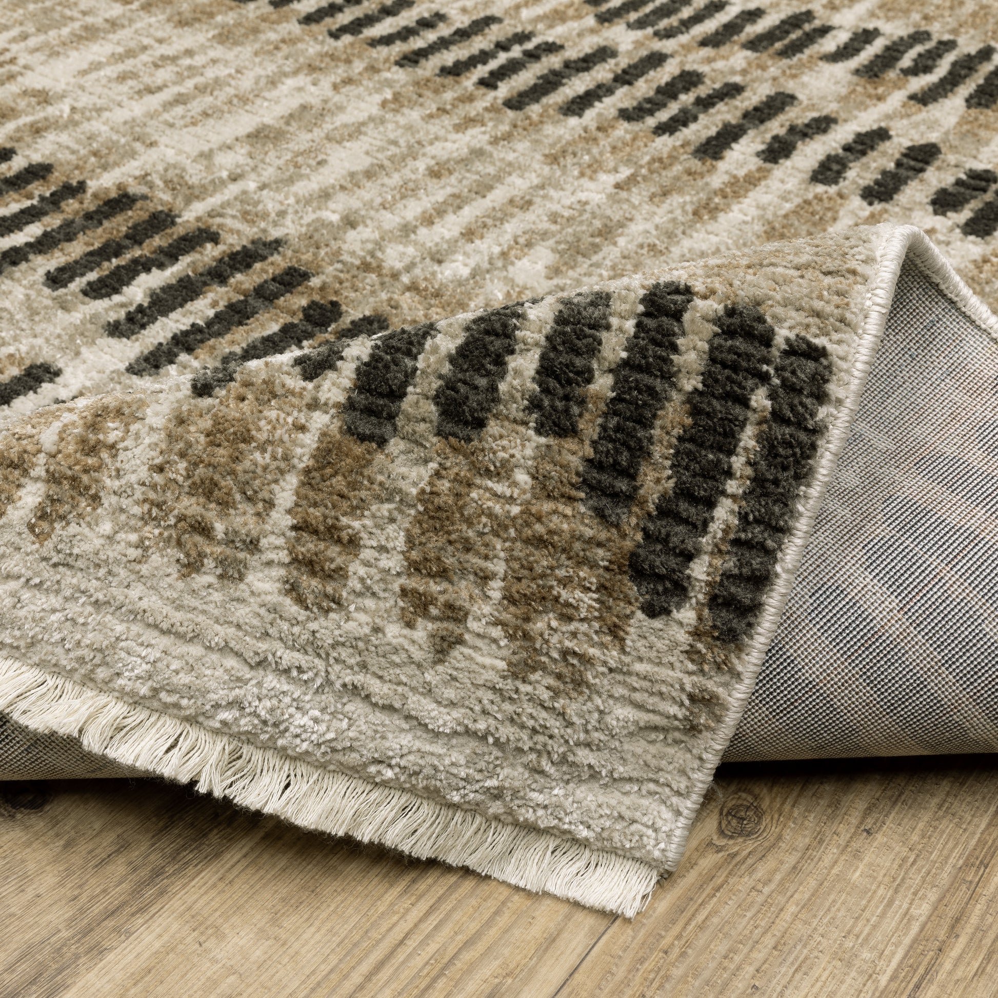 Oriental Weavers Bauer  Beige Charcoal Modern & Contemporary