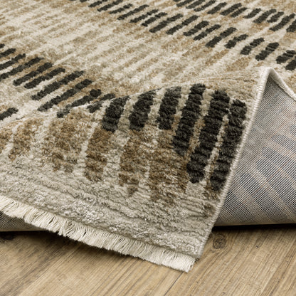 Oriental Weavers Bauer  Beige Charcoal Modern & Contemporary