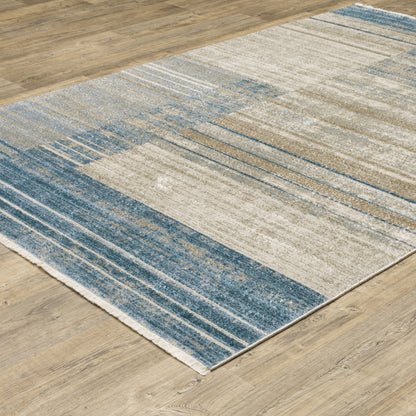 Oriental Weavers Bauer  Blue Beige Modern & Contemporary