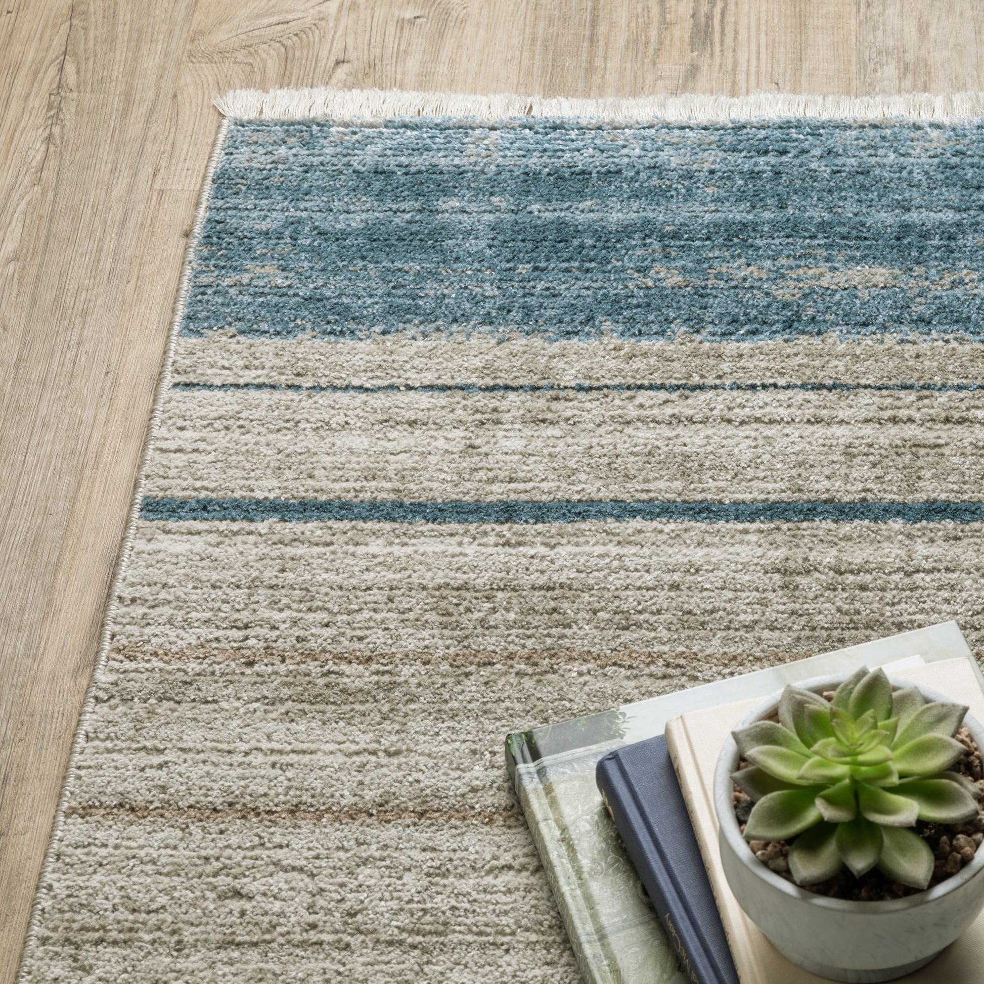 Oriental Weavers Bauer  Blue Beige Modern & Contemporary