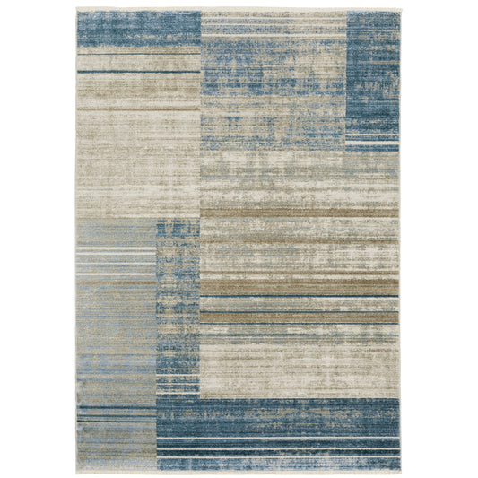 Oriental Weavers Bauer  Blue Beige Modern & Contemporary