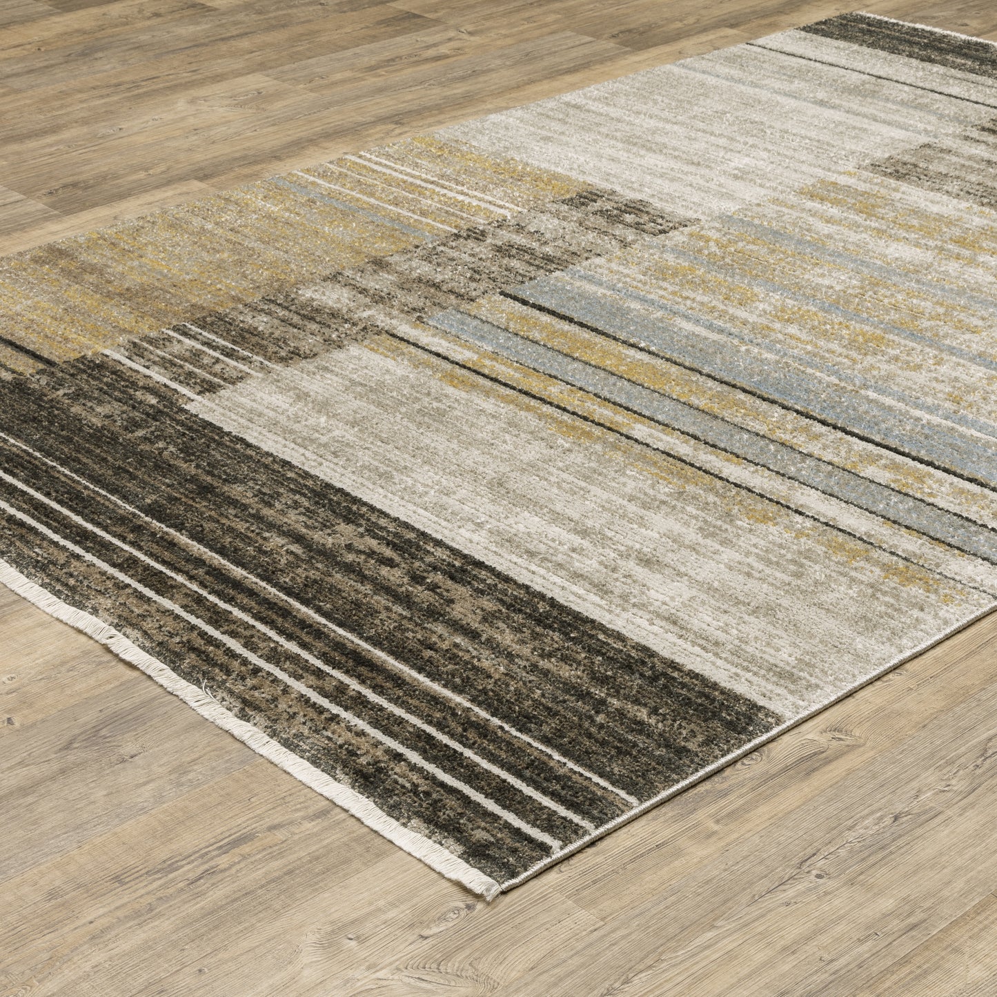 Oriental Weavers Bauer  Beige Charcoal Modern & Contemporary