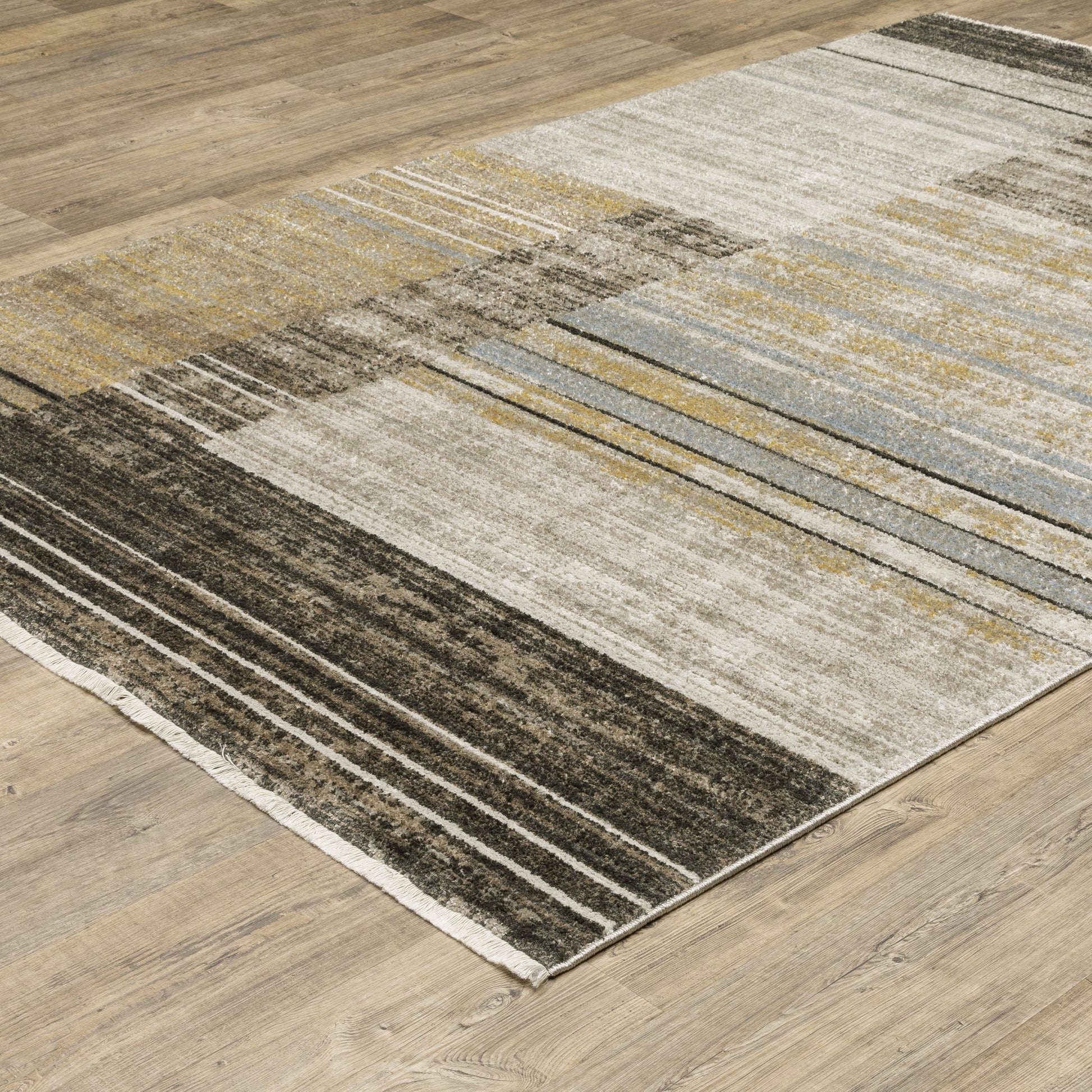 Oriental Weavers Bauer  Beige Charcoal Modern & Contemporary