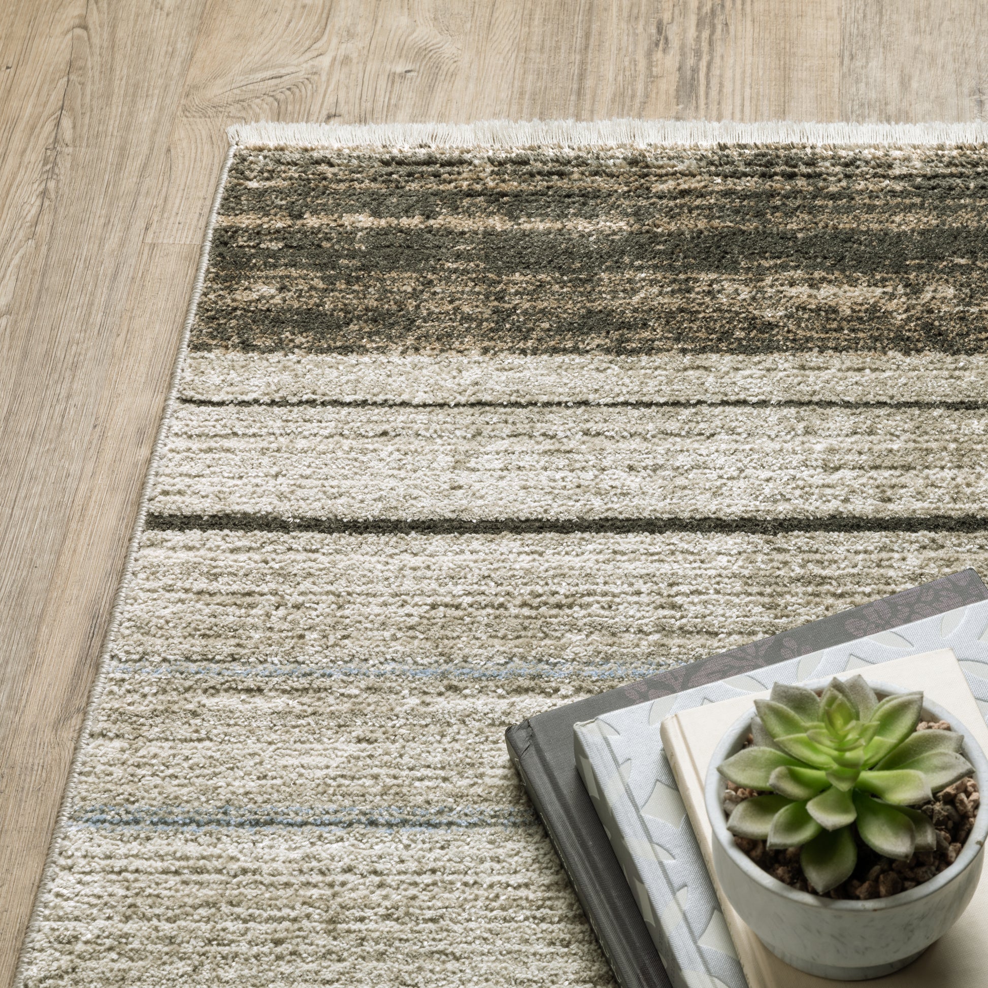 Oriental Weavers Bauer  Beige Charcoal Modern & Contemporary