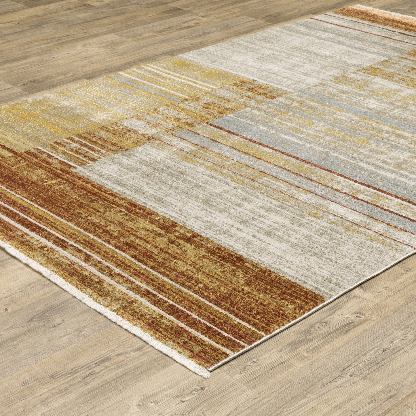 Oriental Weavers Bauer  Rust Gold Modern & Contemporary