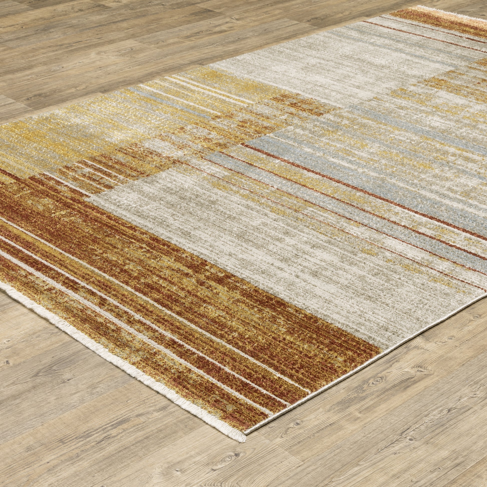 Oriental Weavers Bauer  Rust Gold Modern & Contemporary