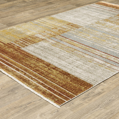 Oriental Weavers Bauer  Rust Gold Modern & Contemporary