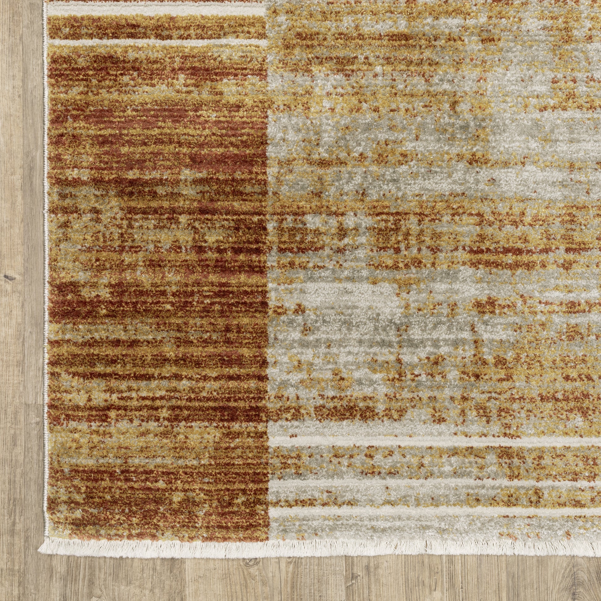 Oriental Weavers Bauer  Rust Gold Modern & Contemporary