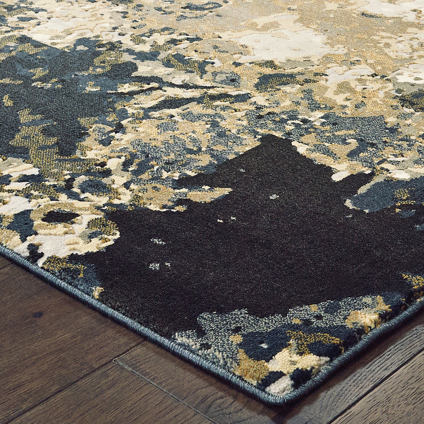 Oriental Weavers Bowen  Navy Gold Modern & Contemporary