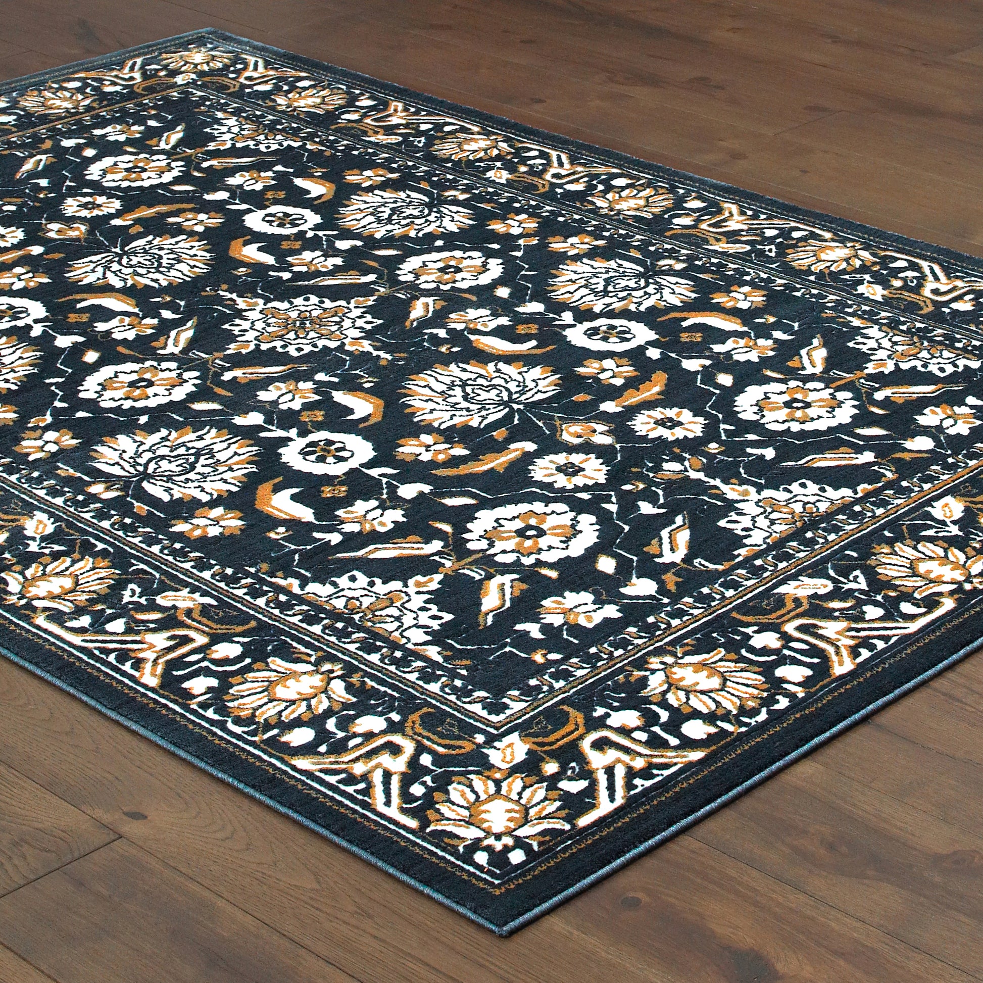 Oriental Weavers Bowen  Navy Gold Traditional
