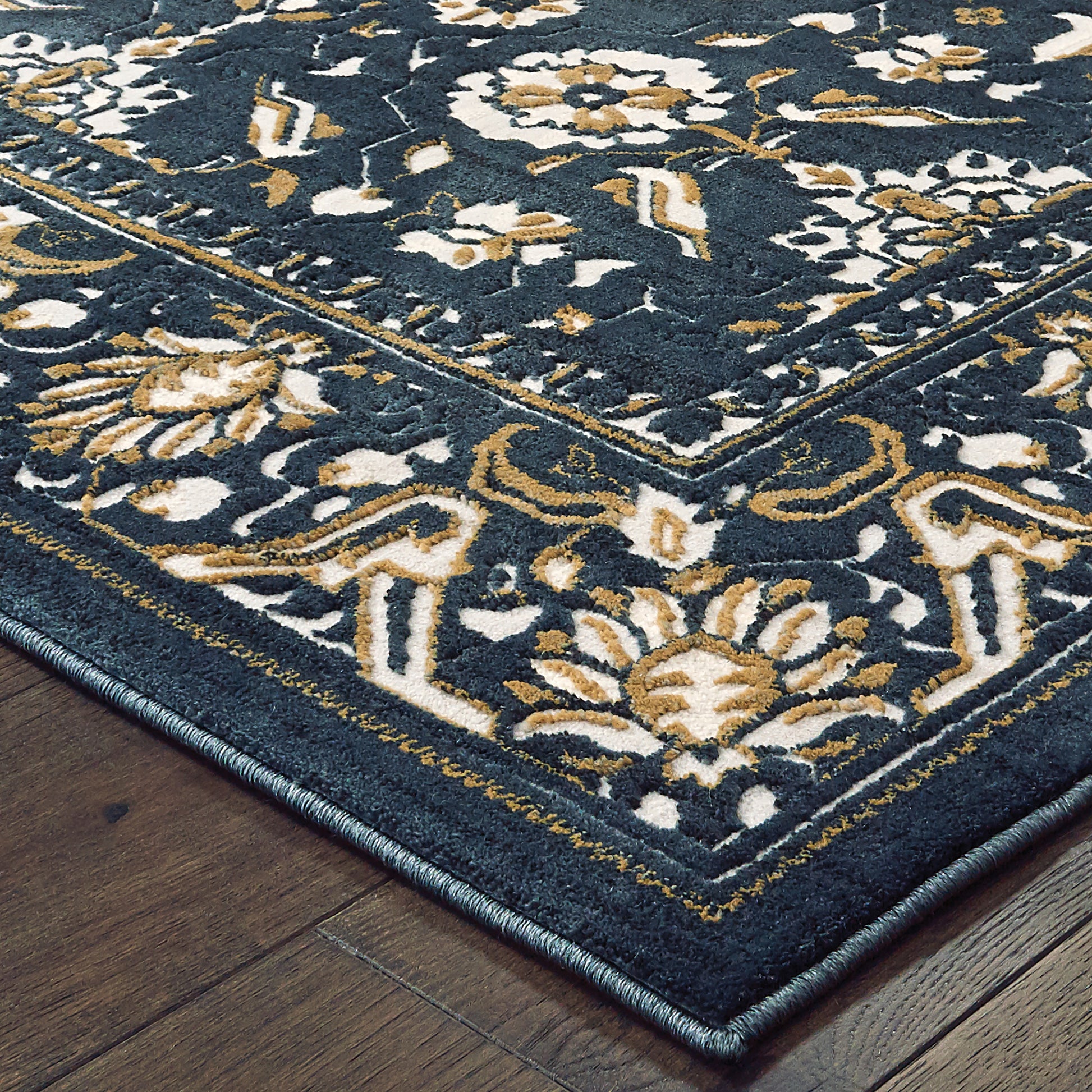 Oriental Weavers Bowen  Navy Gold Traditional
