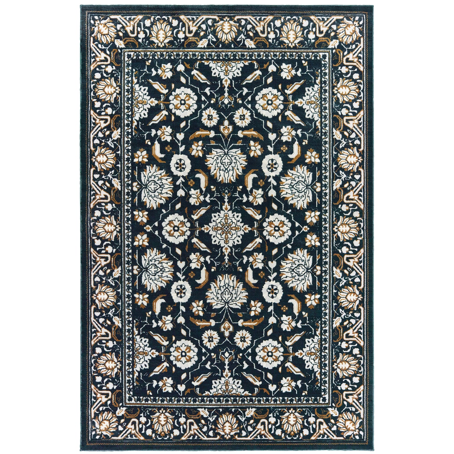 Oriental Weavers Bowen  Navy Gold Traditional