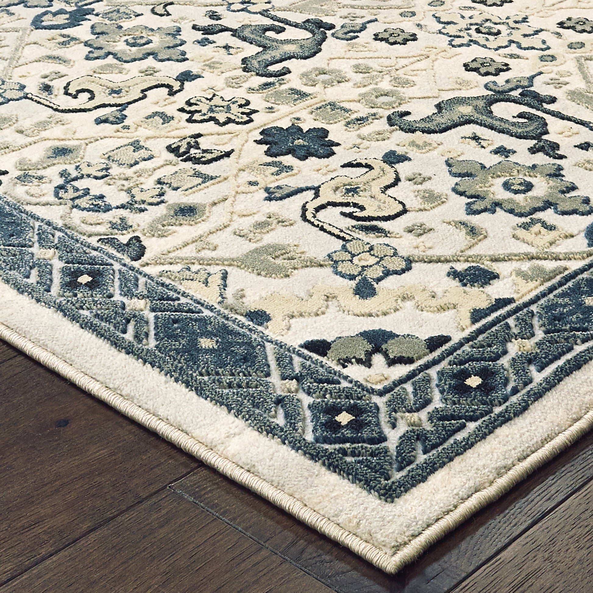 Oriental Weavers Bowen  Ivory Navy Traditional