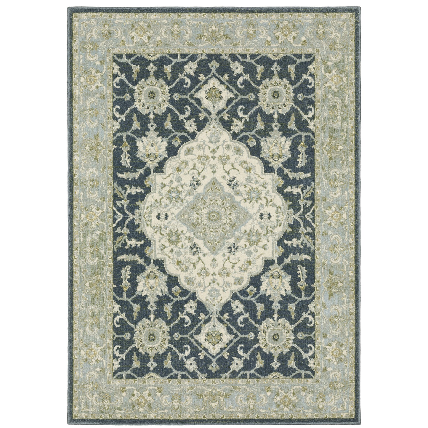Oriental Weavers Branson  Teal Ivory Traditional