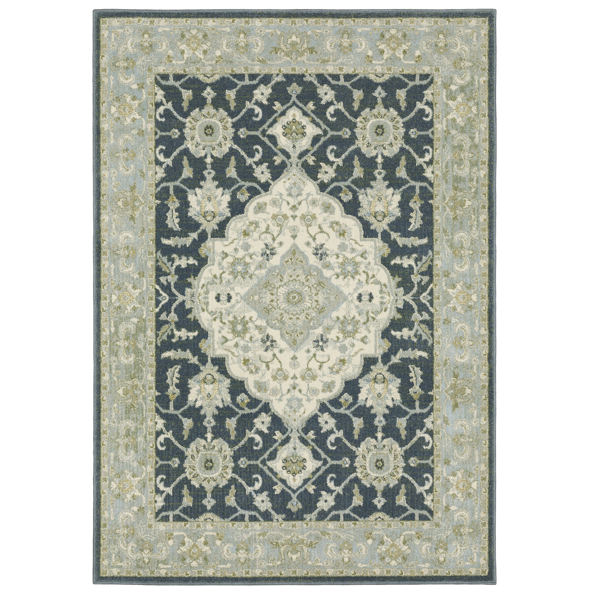 Oriental Weavers Branson  Teal Ivory Traditional
