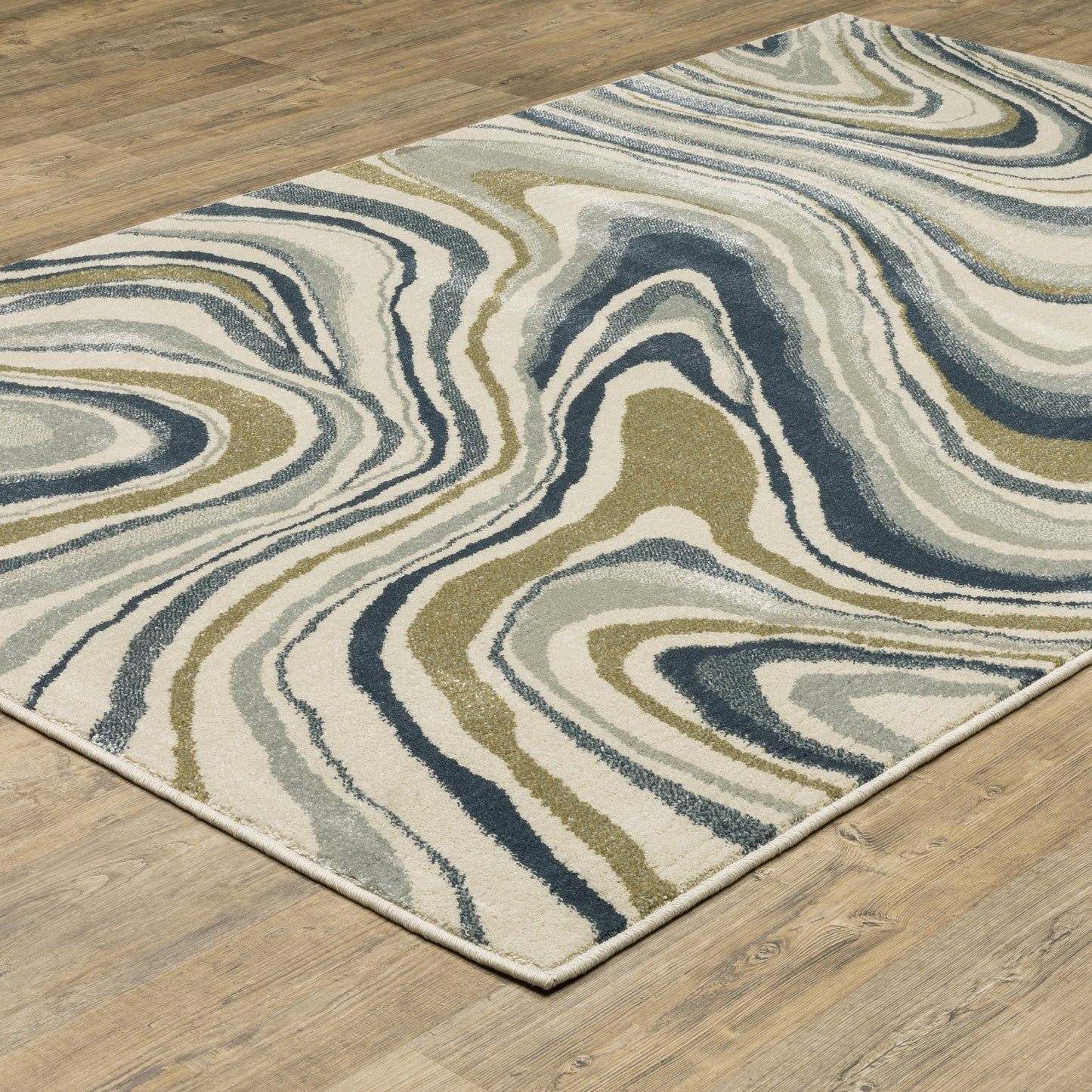 Oriental Weavers Branson  Ivory Teal Modern & Contemporary