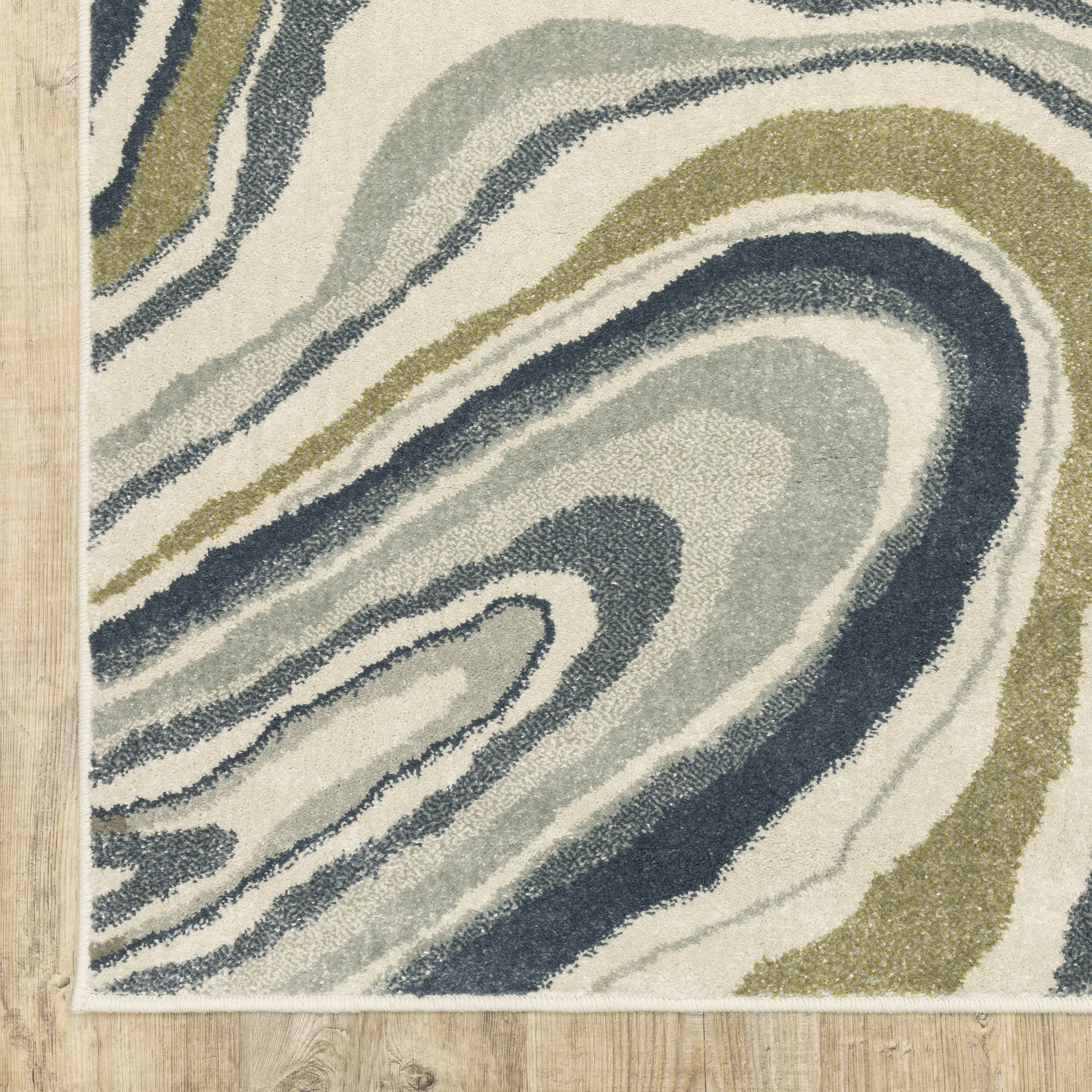 Oriental Weavers Branson  Ivory Teal Modern & Contemporary