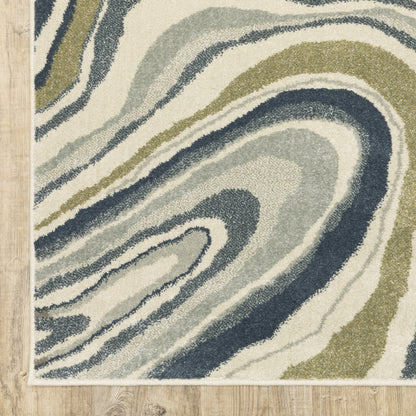 Oriental Weavers Branson  Ivory Teal Modern & Contemporary