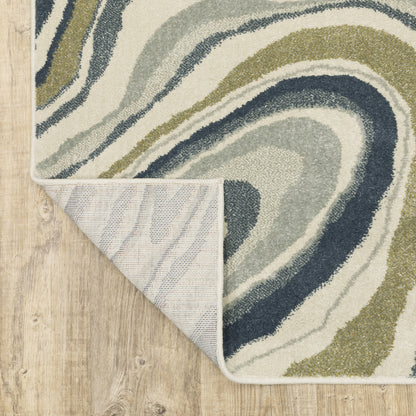 Oriental Weavers Branson  Ivory Teal Modern & Contemporary