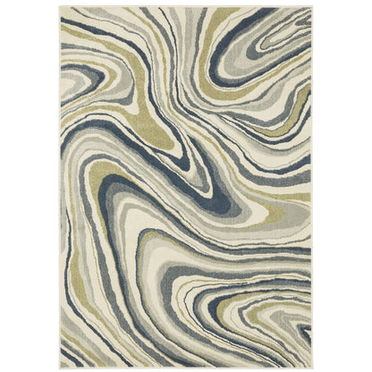 Oriental Weavers Branson  Ivory Teal Modern & Contemporary