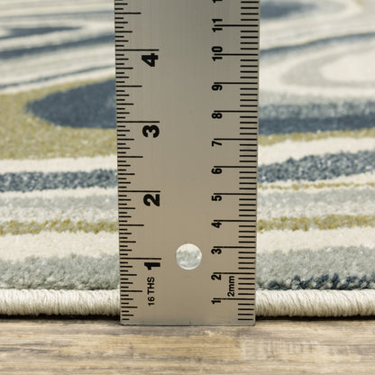 Oriental Weavers Branson  Ivory Teal Modern & Contemporary