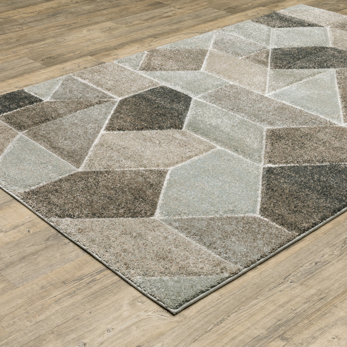 Oriental Weavers Cambria  Grey Brown Modern & Contemporary