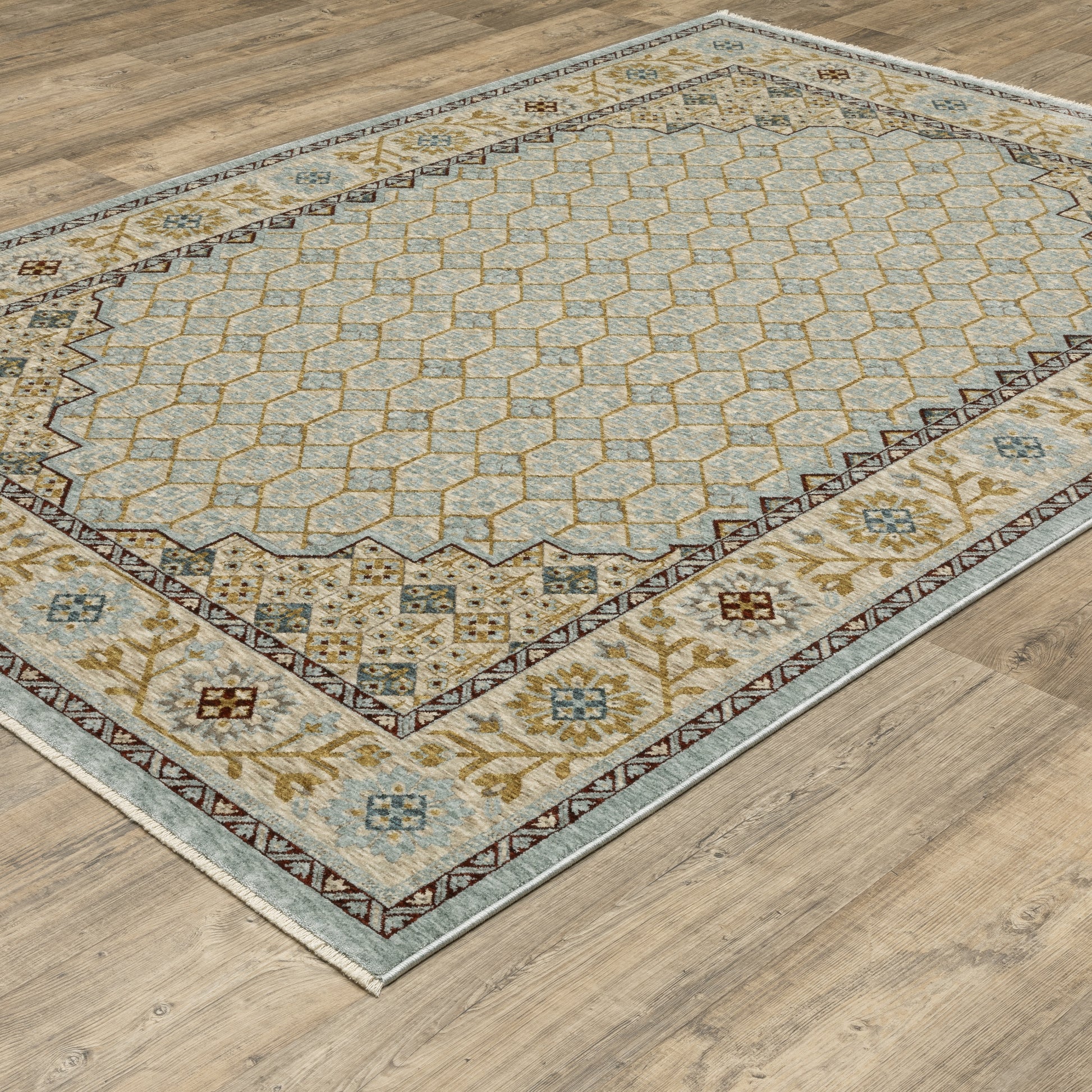 Oriental Weavers Capella  Blue Gold Traditional