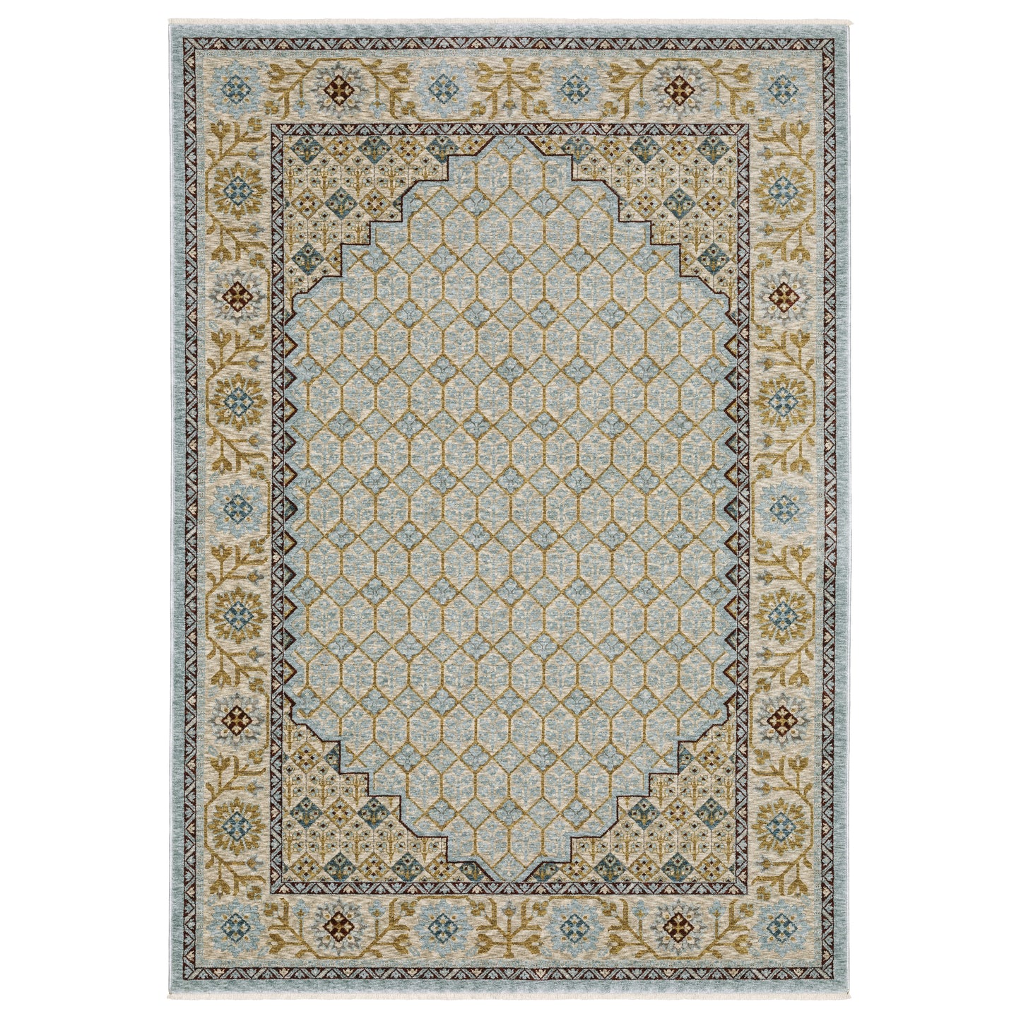 Oriental Weavers Capella  Blue Gold Traditional