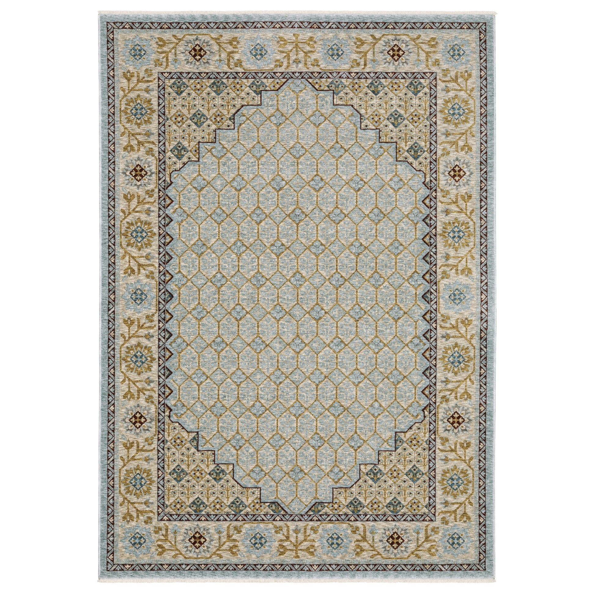Oriental Weavers Capella  Blue Gold Traditional