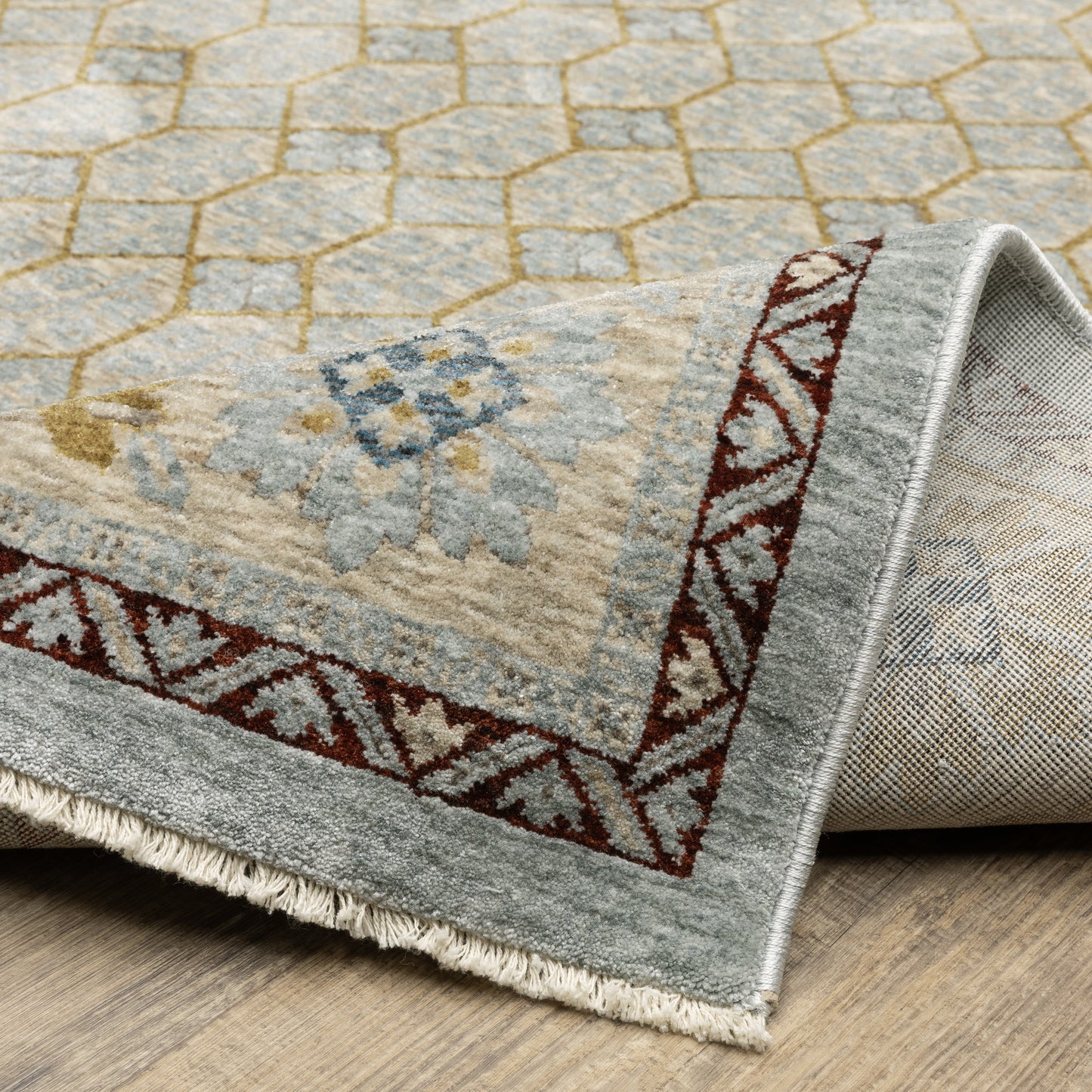 Oriental Weavers Capella  Blue Gold Traditional