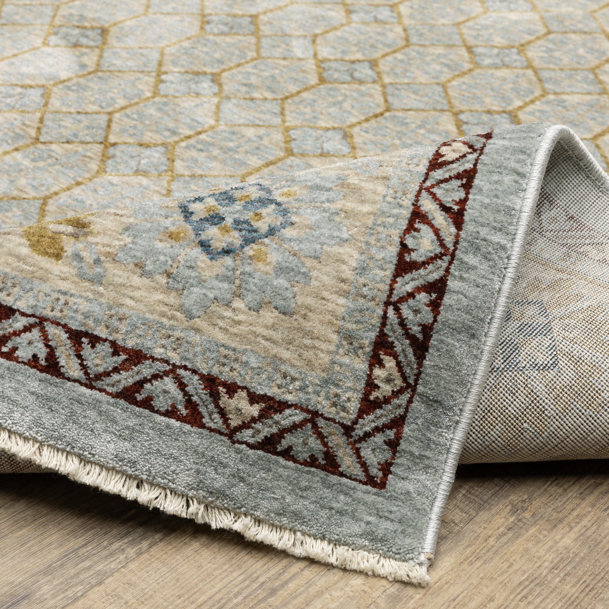 Oriental Weavers Capella  Blue Gold Traditional