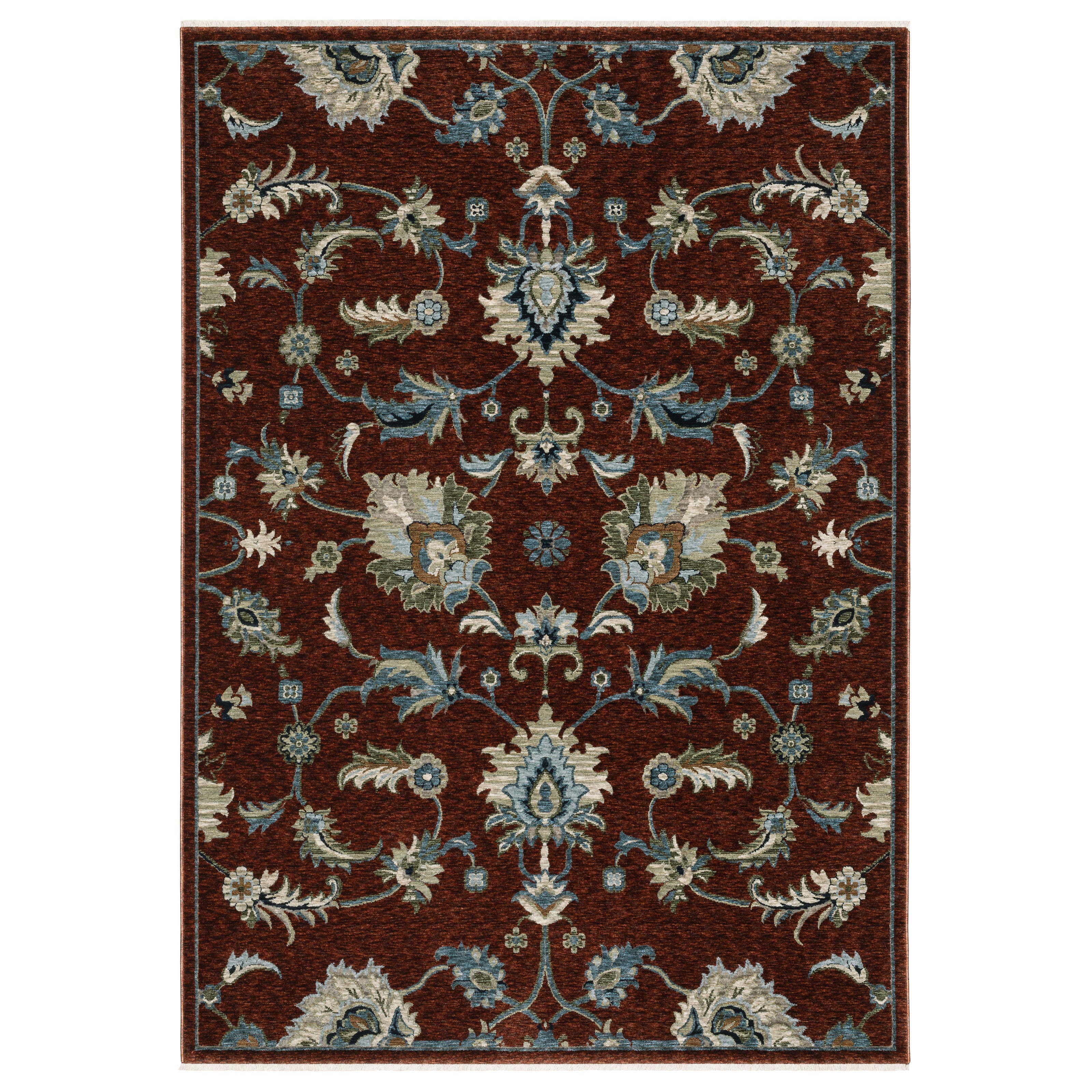 Oriental Weavers Capella CAP06 Red Multi Traditional Machine Woven Rug ...