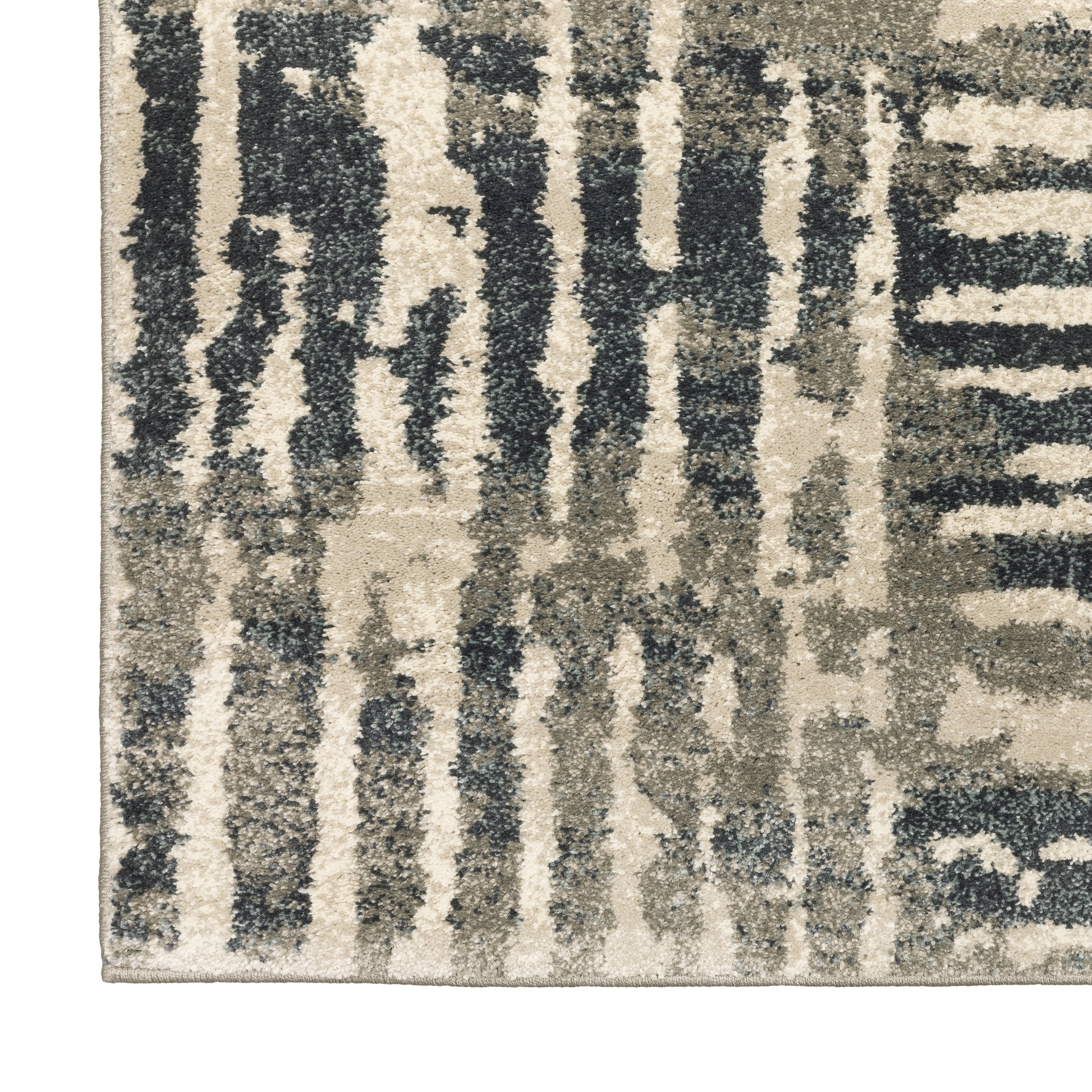 Oriental Weavers Carson  Blue Beige Industrial