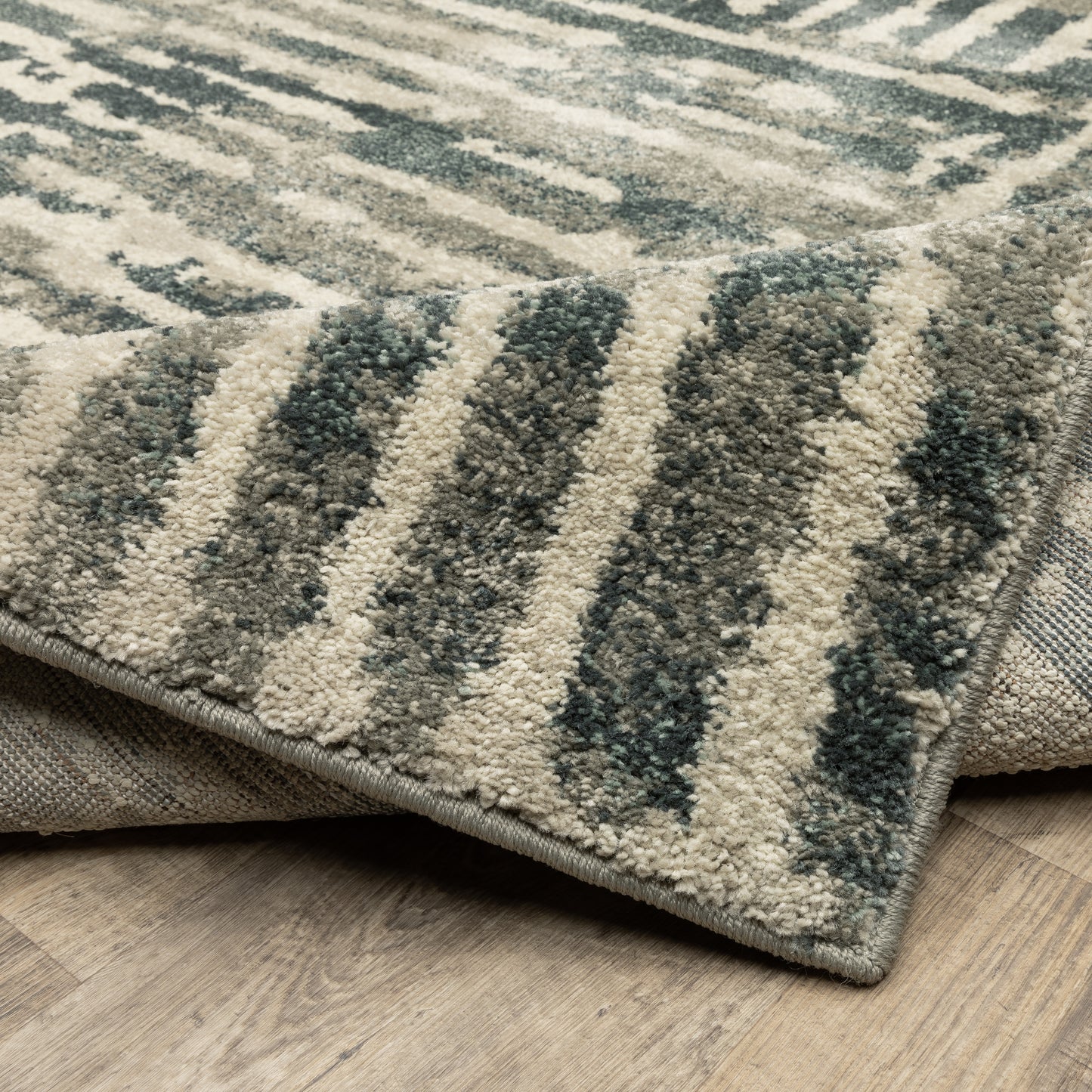 Oriental Weavers Carson  Blue Beige Industrial