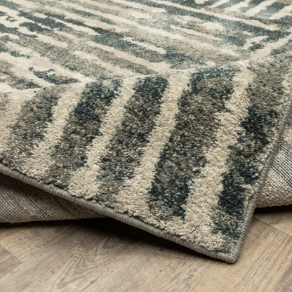 Oriental Weavers Carson  Blue Beige Industrial