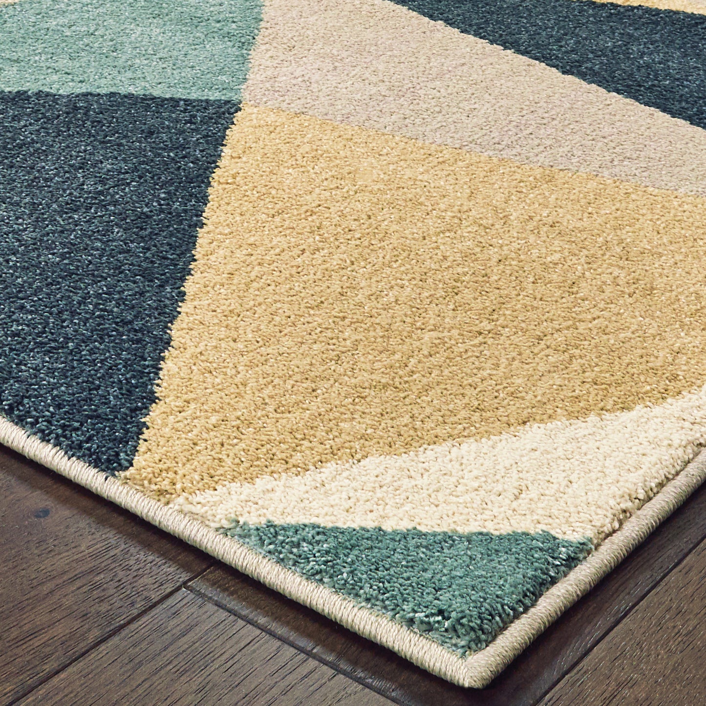 Oriental Weavers Carson  Blue Orange Modern & Contemporary