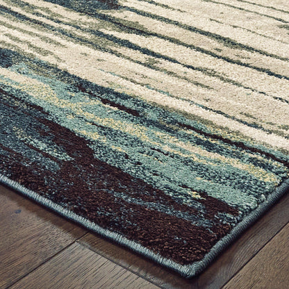 Oriental Weavers Carson  Blue Brown Industrial