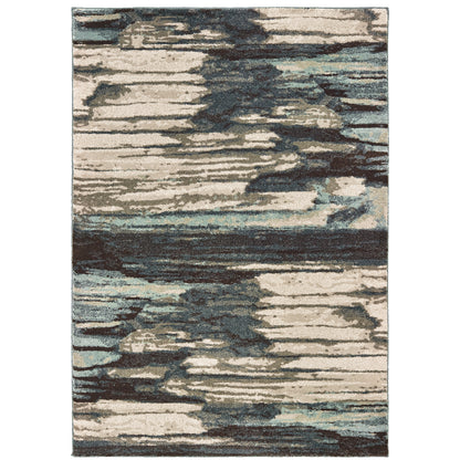Oriental Weavers Carson  Blue Brown Industrial