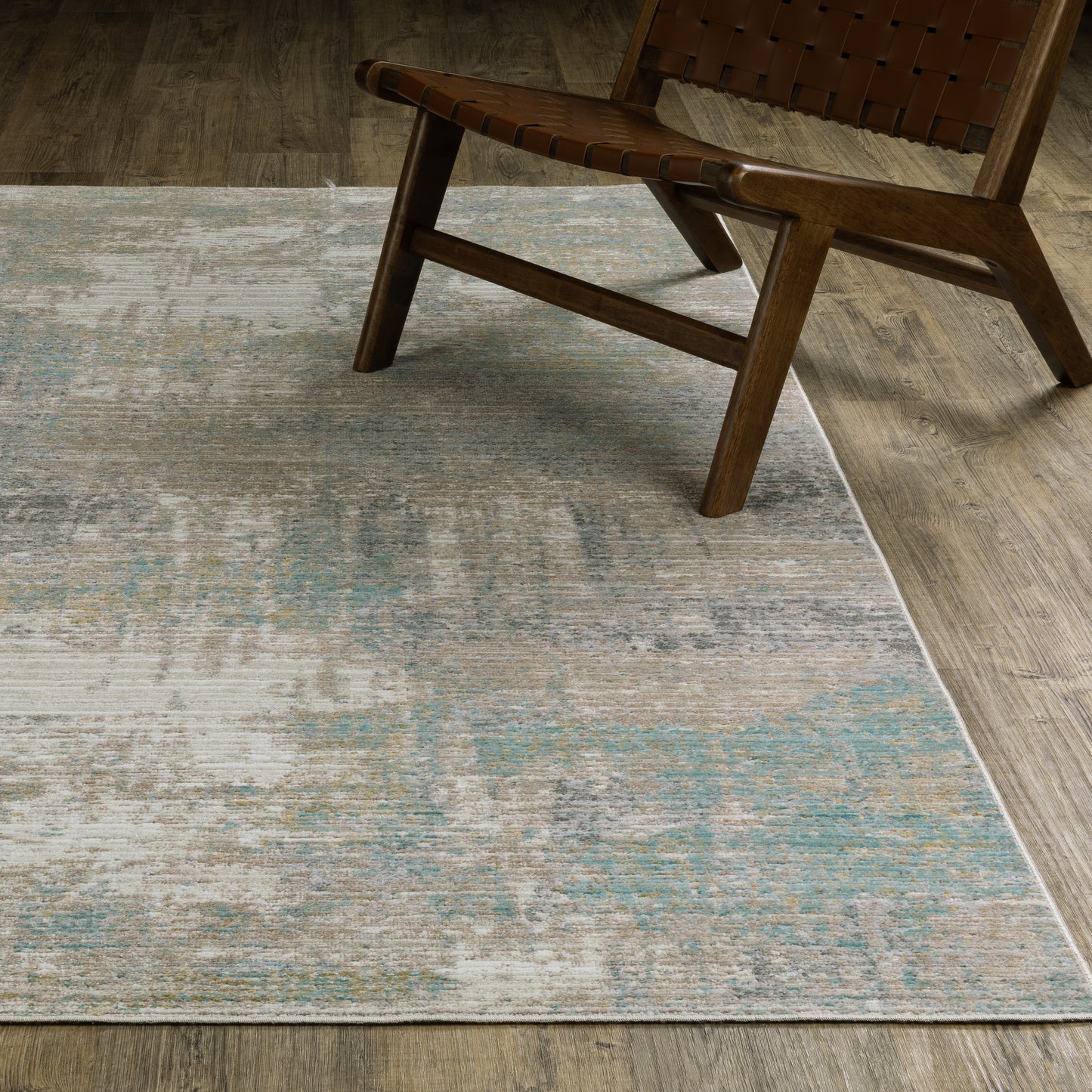Oriental Weavers Cavett  Ivory Teal Modern & Contemporary