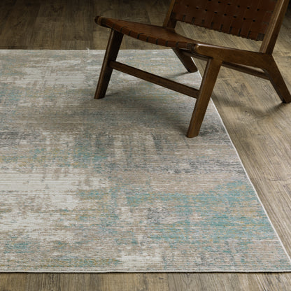 Oriental Weavers Cavett  Ivory Teal Modern & Contemporary