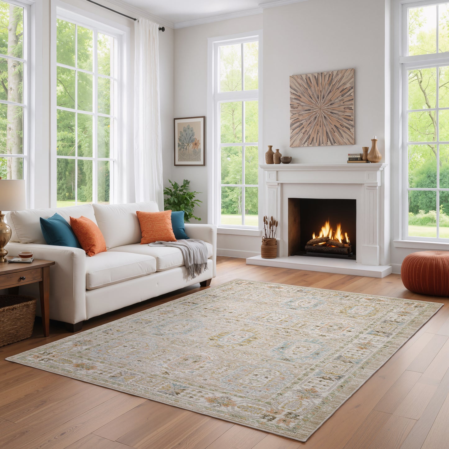 Oriental Weavers Cavett  Beige Blue Vintage