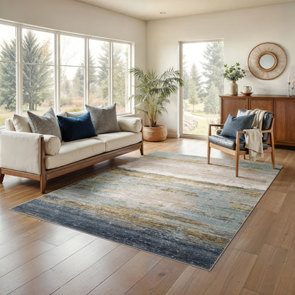 Oriental Weavers Cavett  Blue Beige Modern & Contemporary