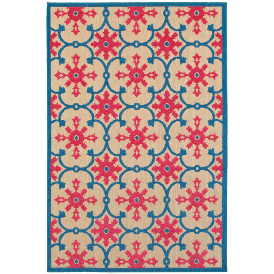 Oriental Weavers Cayman  Pink Blue Transitional