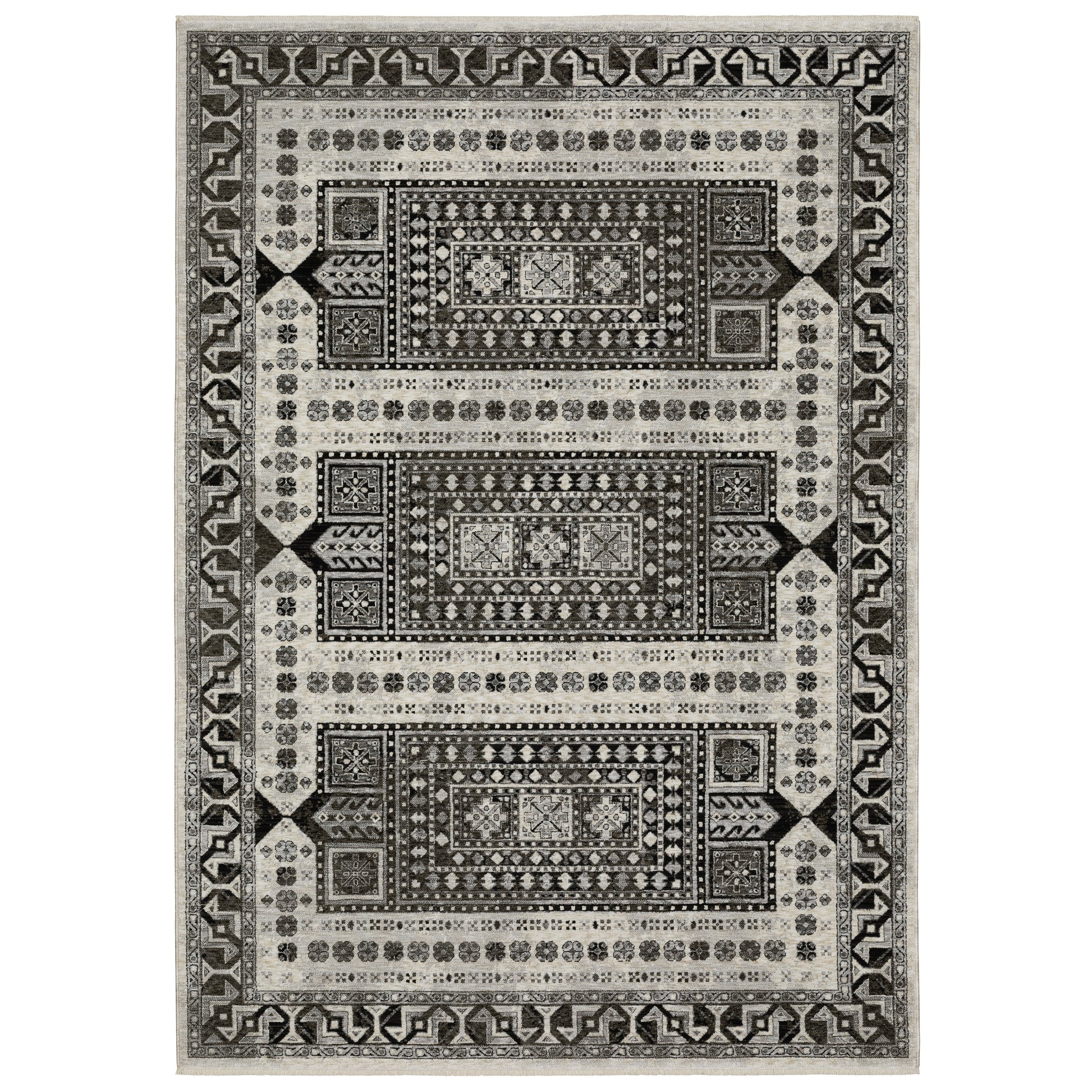 Oriental Weavers Chamberlain  Ivory Charcoal Traditional