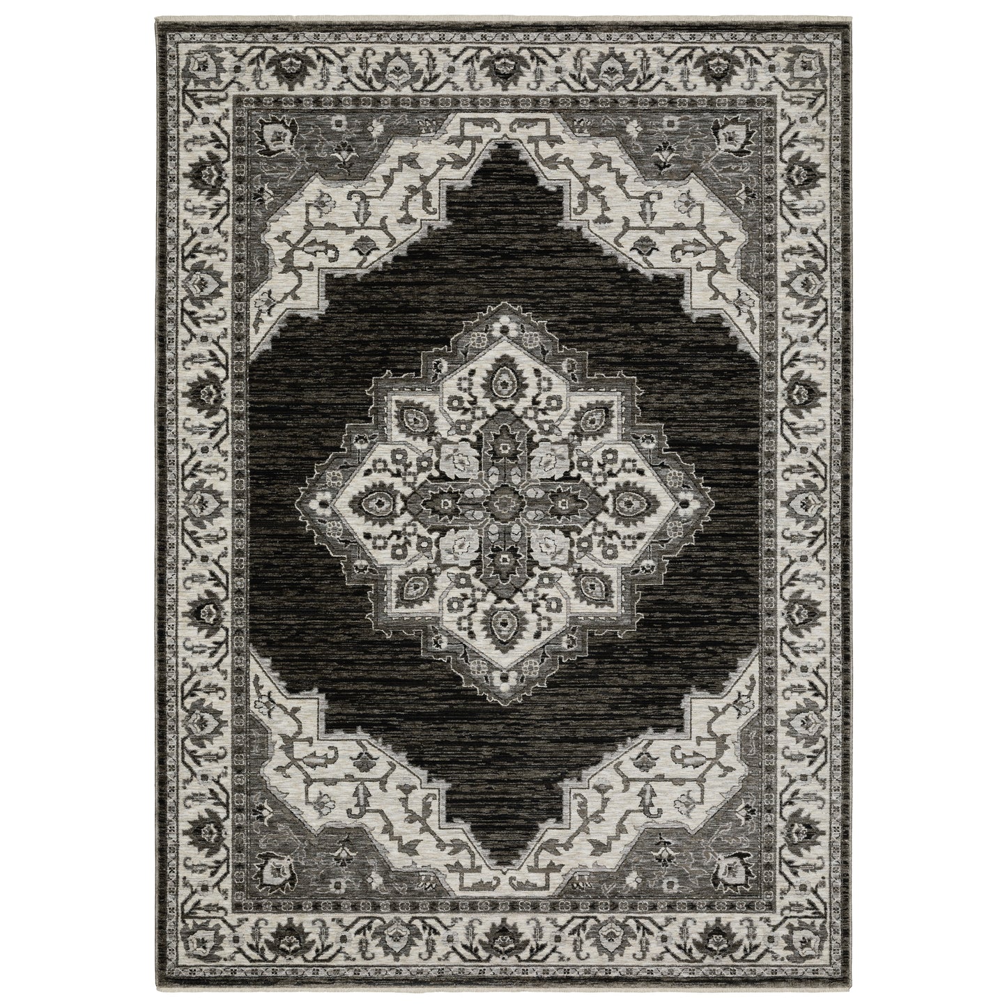 Oriental Weavers Chamberlain  Charcoal Ivory Traditional