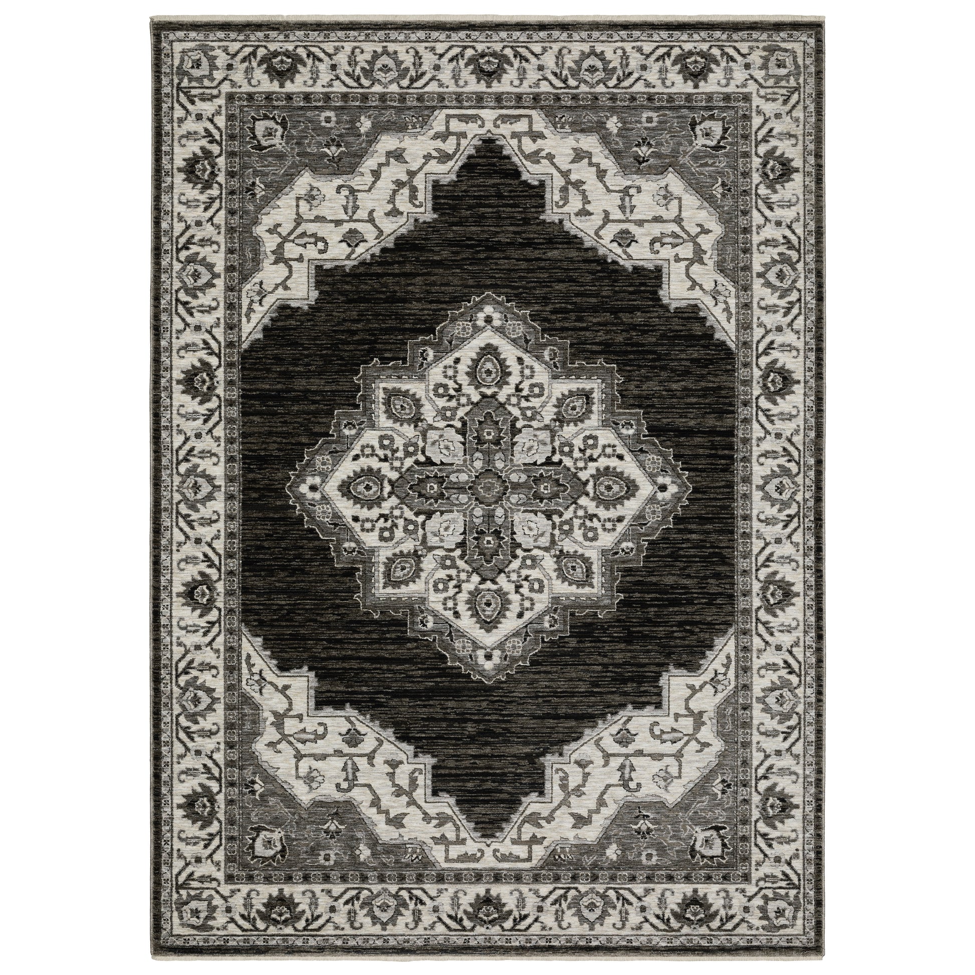 Oriental Weavers Chamberlain  Charcoal Ivory Traditional